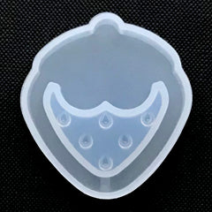 Strawberry Shaker Charm Silicone Mold | Kawaii Resin Cabochon Mold | Shake Shake Decoden Piece DIY (41mm x 45mm)