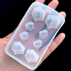 Assorted Gemstone Silicone Mold (8 Cavity) | Faceted Gem Mold | Clear Mold for UV Resin | Epoxy Resin Mould | Kawaii Jewelry Making