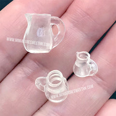 3D Miniature Glass Jug Silicone Mold (3 Cavity) | Dollhouse Water Pitcher Mold | Mini Food Craft | Resin Art