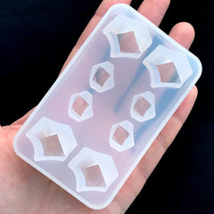 Assorted Gemstone Silicone Mold (8 Cavity) | Faceted Gem Mold | Clear Mold for UV Resin | Epoxy Resin Mould | Kawaii Jewelry Making