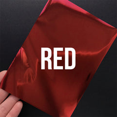 RED Heat Transfer Foil Sheet (Set of 20 pcs) | Toner Laser Reactive Foil | Metallic Foil | Foiling for Invitation Card DIY (100mm x 150mm)