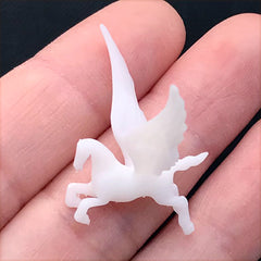 Flying Horse Figurine for Resin Jewelry DIY | 3D Mythical Creature Embellishment | Pegasus Resin Inclusion (1 piece / 19mm x 29mm)