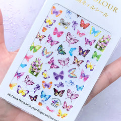 Colorful Butterfly Nail Art Sticker | Spring Embellishment for Resin Crafts | Nail Decoration