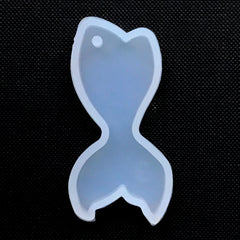 Fish Tail Silicone Mold | Mermaid Tail Mold | UV Resin Jewelry Supplies | Epoxy Resin Mold (25mm x 53mm)