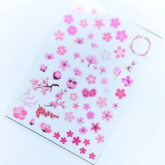 Cherry Blossom Clear Film | Sakura Embellishments | Flower Resin Inclusions | UV Resin Filler | Resin Craft Supplies