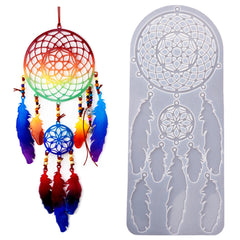Dreamcatcher Silicone Mold (Set of 2 Sizes) | Large and Small Dream Catcher Mould | Home Decor with Resin | Resin Art Supplies