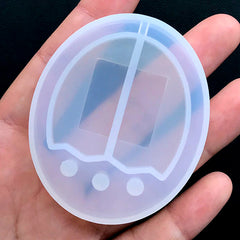 Tamagotchi Shaker Silicone Mold | Resin Shaker Charm DIY | Decoden Cabochon Making | Kawaii Resin Art Supplies (50mm x 60mm)