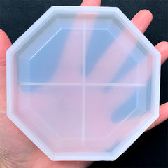 Octagon Trinket Tray Silicone Mold | Petri Plate Mould | Small Dish for Jewelry DIY | Resin Art Supplies (106mm)