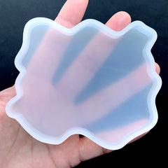 Agate Coaster Silicone Mold | Crystal Slice Mold | Epoxy Resin Craft Supplies | UV Resin Clear Mold (92mm x 77mm)