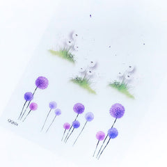 Dandelion Clear Film | Taraxacum Drawing Film for Resin Crafts | Flower Resin Inclusions | Floral Embellishments | Resin Fillers