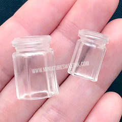 3D Miniature Jam Jar Silicone Mold (2 Cavity) | Dollhouse Hexagonal Jar Bottle Mold | Doll House Food DIY | UV Resin Mould