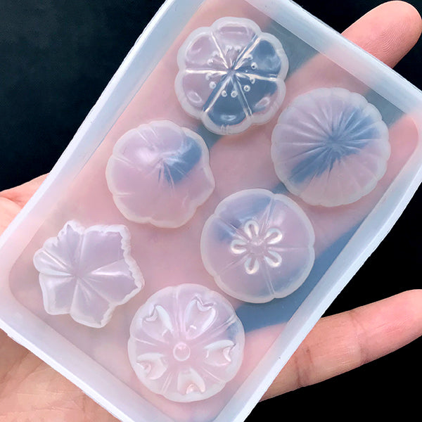 Wagashi Silicone Mold (6 Cavity) Japanese Confection Mold Faux Swe