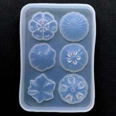 Wagashi Silicone Mold (6 Cavity) | Japanese Confection Mold | Faux Sweet DIY | Fake Food Craft | Resin Art Supplies (25mm)