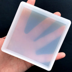 DEFECT Square Paperweight Silicone Mold | Soft Clear Mould for UV Resin Art | Epoxy Resin Craft Supplies (80mm x 80mm)