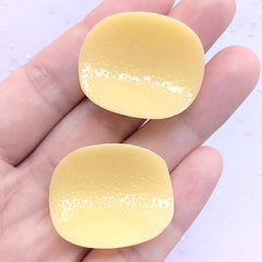 Potato Chip Cabochon in Actual Size | Novelty Food Embellishments | Fake Food Jewelry DIY (2 pcs / 26mm x 32mm)