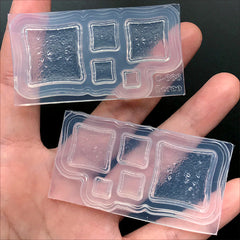 Miniature Bread Slice Silicone Mold (5 Cavity) | 3D Dollhouse Toast Mould | Fake Food Jewelry Making | Kawaii Sweet Deco