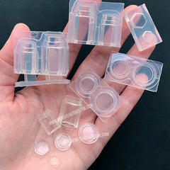 3D Miniature Jam Jar Silicone Mold (2 Cavity) | Dollhouse Hexagonal Jar Bottle Mold | Doll House Food DIY | UV Resin Mould