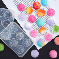 Japanese Confection Silicone Mold (6 Cavity) | Wagashi Mold | Fake Sweet Making | Faux Food DIY | Resin Craft Supplies (25mm)