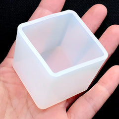Cube Silicone Mold | Square Geometry Mold | Clear Soft Mould for UV Resin | Epoxy Resin Craft Supplies (35mm)