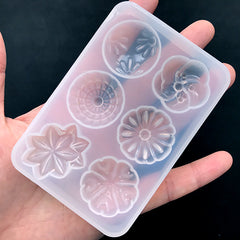 Japanese Confection Silicone Mold (6 Cavity) | Wagashi Mold | Fake Sweet Making | Faux Food DIY | Resin Craft Supplies (25mm)