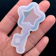 Magical Star Wand Shaker Silicone Mold | Mahou Kei Resin Shaker Cabochon Making | Kawaii Decoden Supplies (33mm x 65mm)