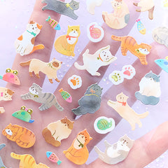 Kawaii Kitty Stickers | Small Cat Stickers | Animal Stickers | Cute Embellishments | Planner Decoration (2 sheets)