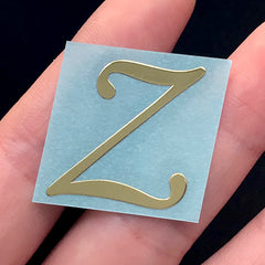 Metallic Gold Capital Letter Sticker | Uppercase Initial Sticker | Alphabet A to Z Stickers | Resin Inclusion | Resin Art Supplies (24mm)