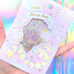 Fairytale Princess Sticker Flakes | Fairy Tale Embellishment for Scrapbooking | Cute Planner Deco Stickers (6 Designs / 36 Pieces)
