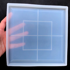 Large Square Trinket Tray Silicone Mold | Petri Dish Mold | Big Plate Mould | Epoxy Resin Craft Supplies | Home Decor (190mm)