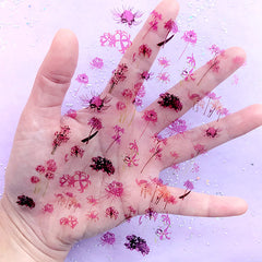 Equinox Flower Clear Film Sheet for Resin Decoration | Red Spider Lily Embellishments | Floral Filling Materials for Resin Crafts