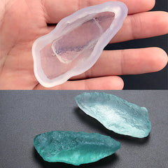 Rough Gemstone Silicone Mold | Stone Mold | Faux Gemstones DIY | Raw Gems Mold | Clear Mould for UV Resin (24mm x 53mm)