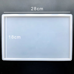 Rectangle Serving Tray Silicone Mold | Large Rectangular Serving Board DIY | Resin Home Decoration Craft (280mm x 180mm)