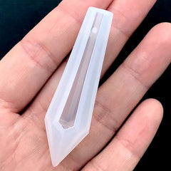 Quartz Point Silicone Mold | Crystal Shard Mould | UV Resin Pendant DIY | Epoxy Resin Jewellery Supplies (16mm x 54mm)