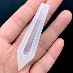 Quartz Shard Silicone Mold | Crystal Point Mould | Epoxy Resin Pendant DIY | UV Resin Craft Supplies (16mm x 64mm)