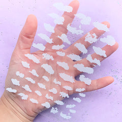 White Cloud Clear Film for UV Resin Art | Resin Inclusions | Weather Embellishments | Kawaii Resin Jewellery DIY