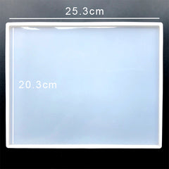 Resin Serving Board Silicone Mold | Big Rectangle Serving Tray DIY | Resin Craft Supplies for Home Decor (253mm x 203mm)