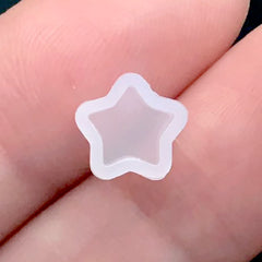 Tiny Star Silicone Mold | Stud Earring Mold | Kawaii Jewelry DIY | Mini Clear Mold | UV Resin Craft Supplies (7mm x 6mm)