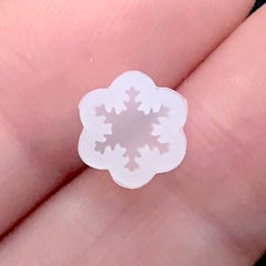 Mini Snowflake Silicone Mold | Stud Earring DIY | Christmas Jewellery Supplies | Clear Soft Mould for UV Resin | Tiny Flexible Mold (5mm x 6mm)