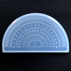 Protractor Silicone Mold | 180 Degree Half Circle Ruler Mold | Stationery Making | UV Resin Clear Mold | Epoxy Resin Crafts