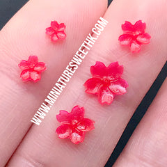 Tiny Sakura Silicone Mold (15 Cavity) | 3D Cherry Blossom Mold | Small Floral Shaker Bits DIY | Resin Craft Supplies (4mm to 8mm)