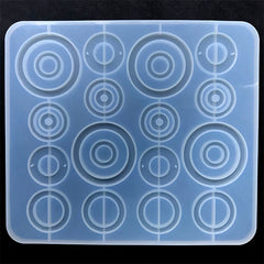 Assorted Circle Ring Silicone Mold (24 Cavity) | Round Connector Charm Mould | UV Resin Jewelry DIY | Epoxy Resin Mold