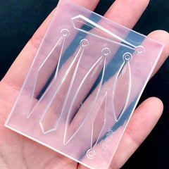 Navette Rhombus Kite Pendant Silicone Mold Assortment (6 Cavity) | Geometric Charm DIY | Resin Jewellery Making | Resin Craft Supplies