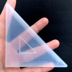 Triangular Ruler Silicone Mold | Triangle Ruler Flexible Mould | Make Your Own Stationery | Epoxy Resin Art Supplies (6cm and 10cm)