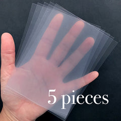 Transparent Plastic Film for Resin Shaker Charm Sealing | Clear Sheet for Shaker Cabochon DIY | Kawaii Art (5 pieces / 9cm x 13cm)