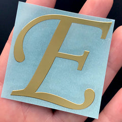 Metallic Gold Uppercase Letter Sticker | Capital Letter Sticker for Resin Art | Initial Coaster DIY | Alphabet A-Z Stickers | Resin Inclusions (48mm)