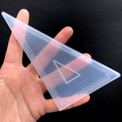 Triangle Ruler Silicone Mold | Triangular Ruler Mould | Stationery Mold | Clear Mold for UV Resin | Epoxy Resin Craft (5cm and 11cm)