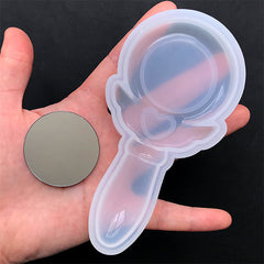 Magical Girl Mirror Silicone Mold | Kawaii Hand Mirror Wand Mould | Resin Accessories Making (53mm x 117mm)