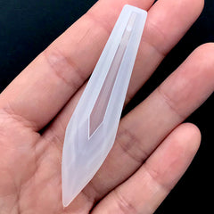 Faceted Crystal Point Silicone Mold | Pointed Quartz Shard Mould | UV Resin Jewelry Making | Epoxy Resin Supplies (15mm x 63mm)