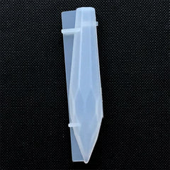 Faceted Quartz Point Silicone Mold | Pointed Crystal Shard Mould | UV Resin Jewellery Making | Epoxy Resin Craft Supplies (15mm x 63mm)