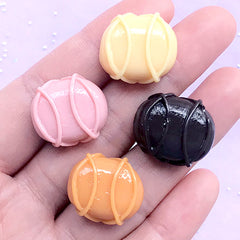 Assorted Chocolate Cabochons | Phone Case Decoden Supplies | Kawaii Sweets Deco | Fake Food Jewellery DIY (4 pcs / Mix / 17mm x 20mm)